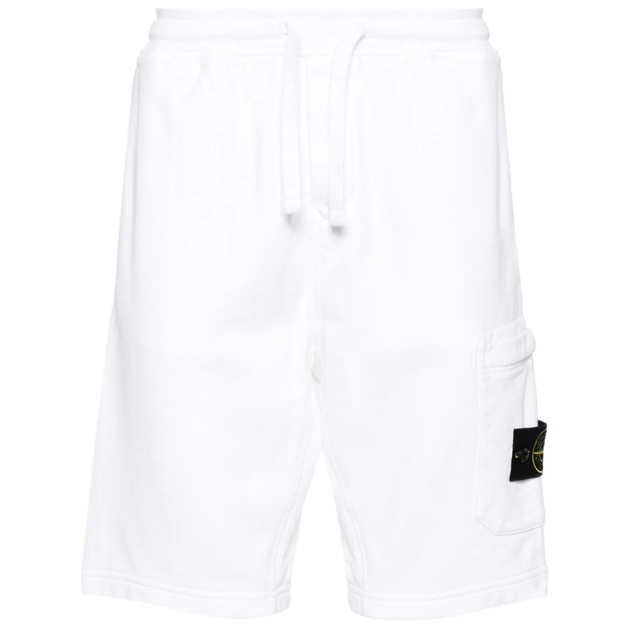 Short Cargo en Coton : Blanc