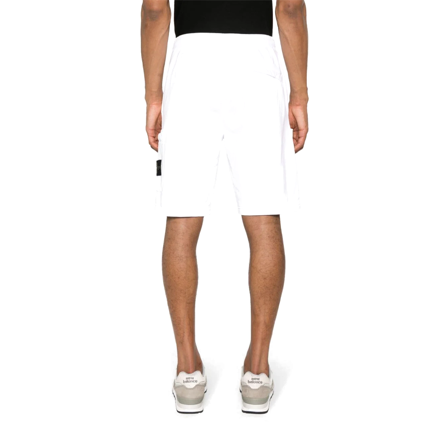 Short Cargo en Coton : Blanc