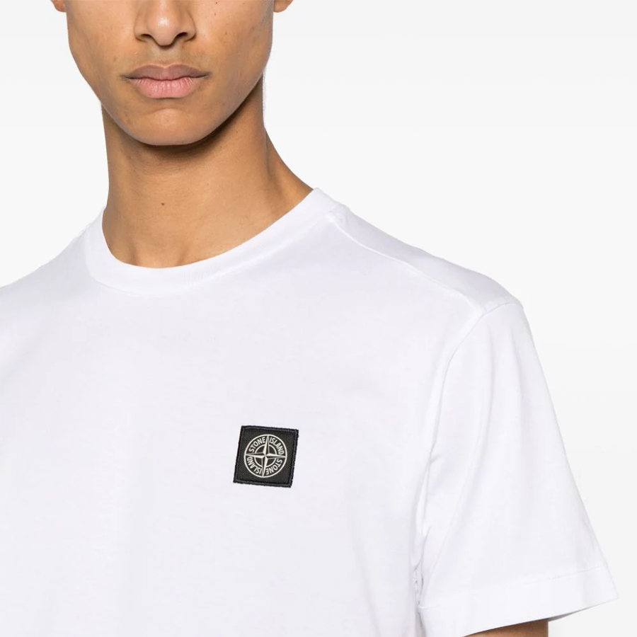 Tee Shirt Classique Stone Island : Blanc