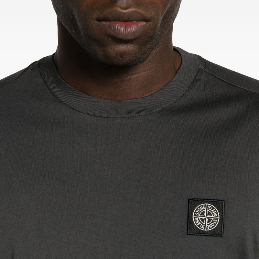 Tee Shirt Classique Stone Island : Gris Foncé