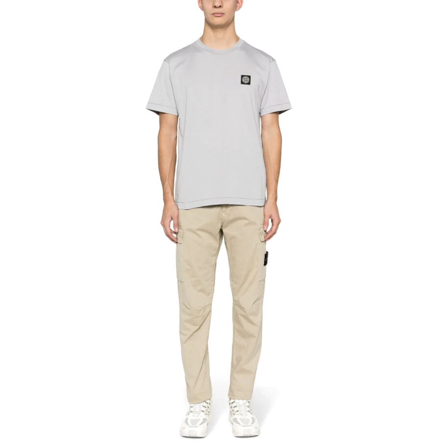 Tee Shirt Classique Stone Island : Gris Clair