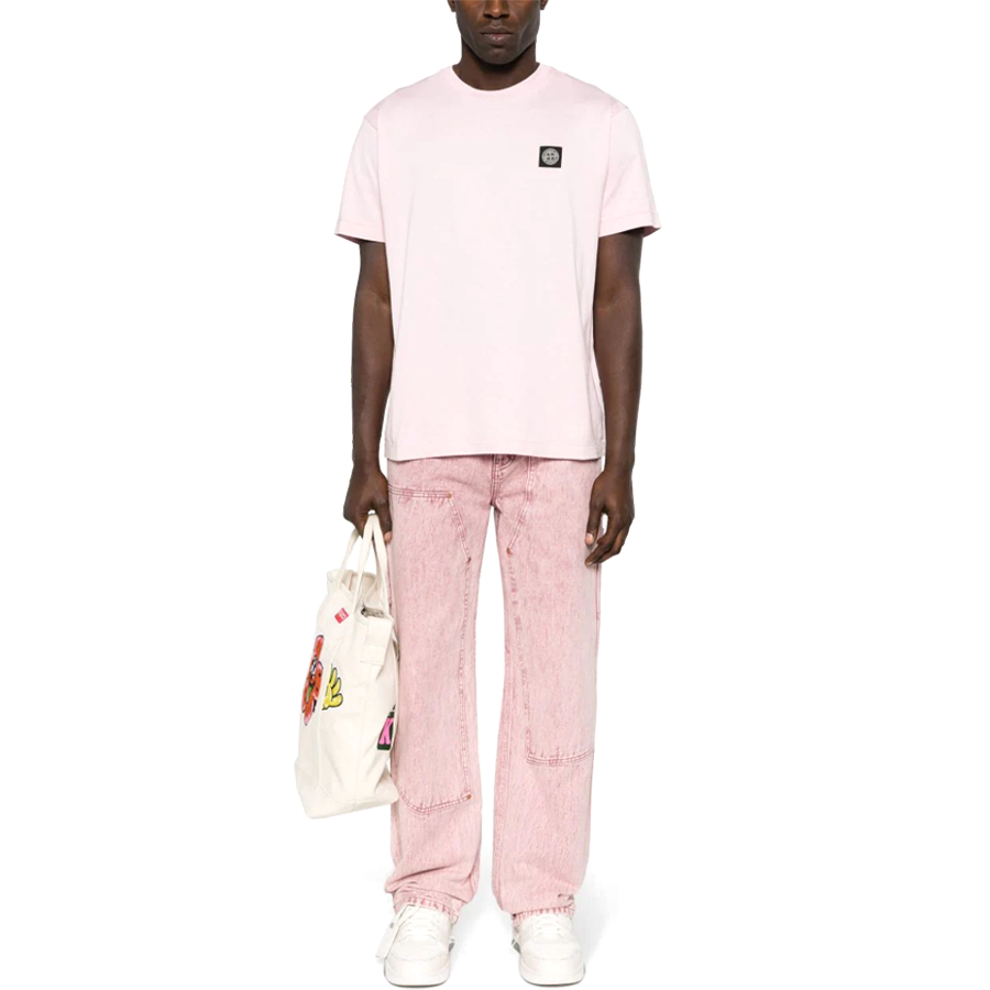 Tee Shirt Classique Stone Island : Rose