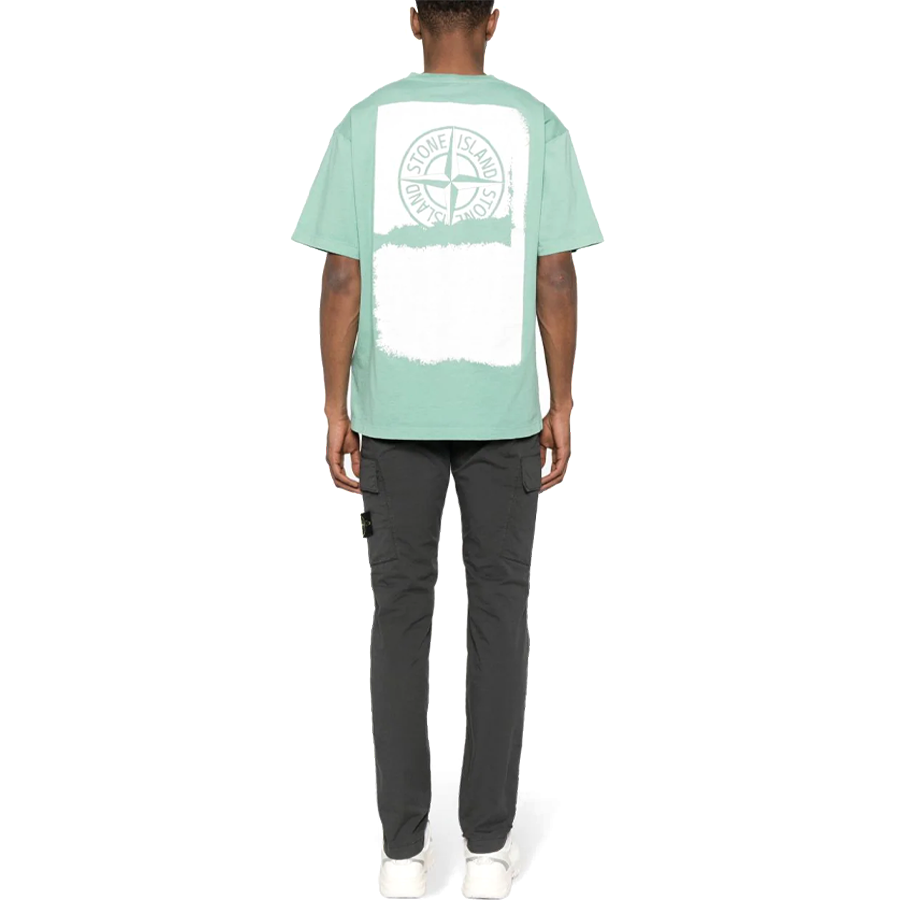 Tee Shirt : Logo Dorsal Vert Clair