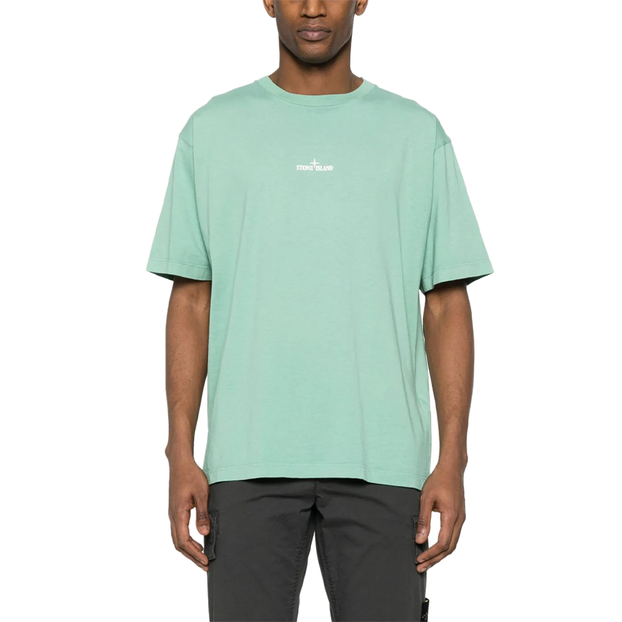 Tee Shirt : Logo Dorsal Vert Clair