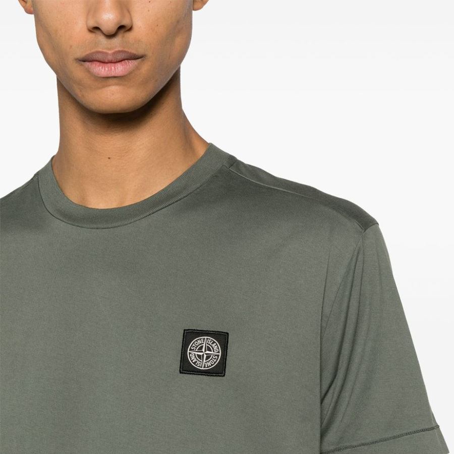 Tee Shirt Classique Stone Island : Vert Foncé