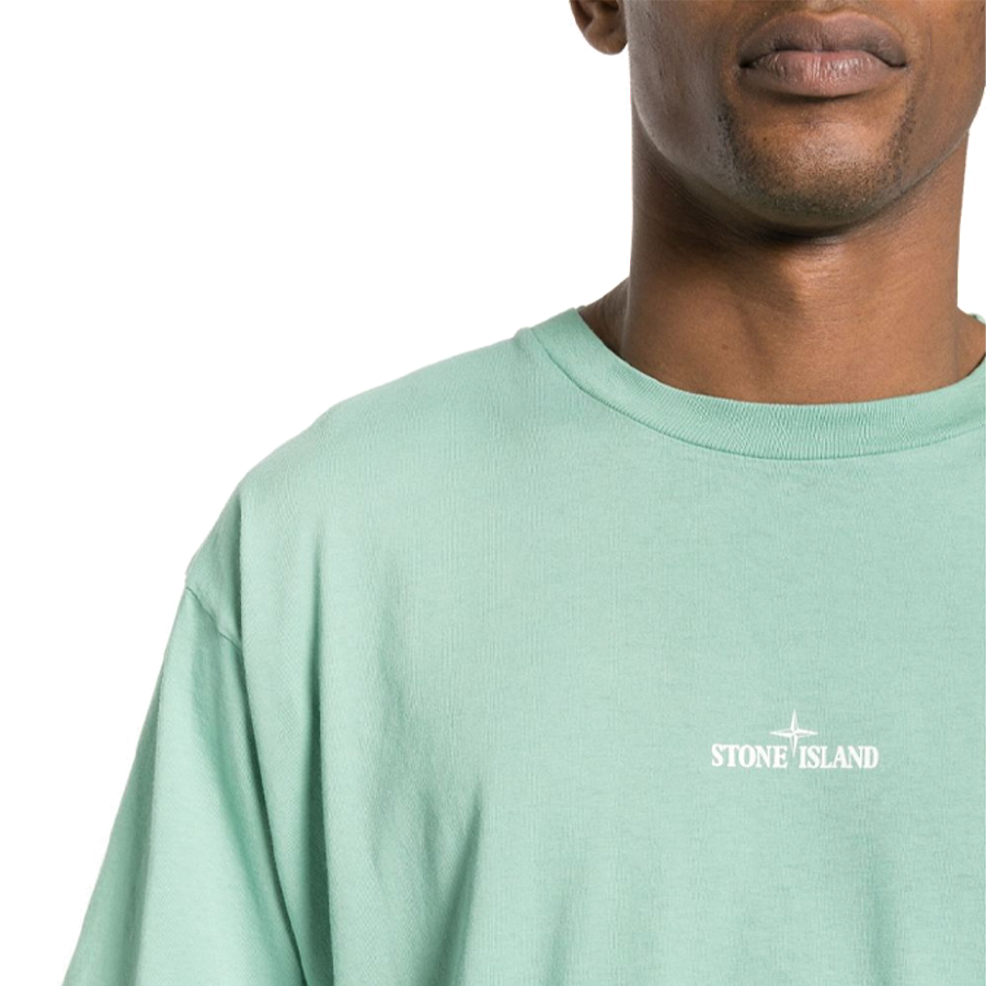 Tee Shirt : Logo Dorsal Vert Clair